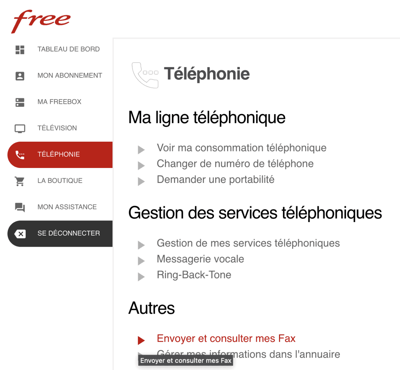 free telephonie fax