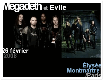 Concert de Megadeth et Evile