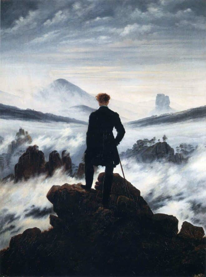 Romanticism In Arts And Literature SkyMinds Net   Romanticism Caspar David Friedrich Wanderer Above The Sea Of Fog 660x888 