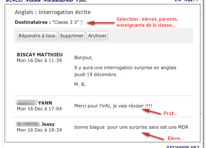 Dialogues with Mister B. : e-lyco mass-messaging fail Dialogues with Mister B. : e-lyco mass-messaging fail photo