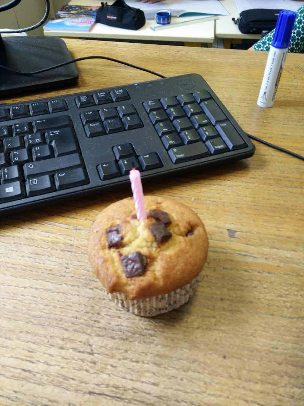 In lycée with Mister B. : "un muffin pour fêter nos 1 an!" photo